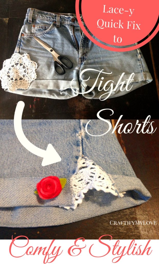 Tight Shorts? Lace-y Quick Fix to the Rescue! | Craftify My Love