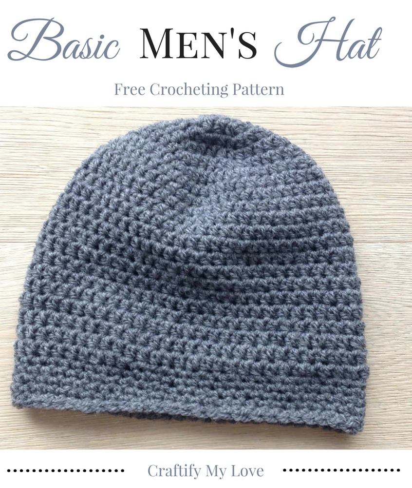 Basic Men's Hat Free Crocheting Pattern Craftify My Love