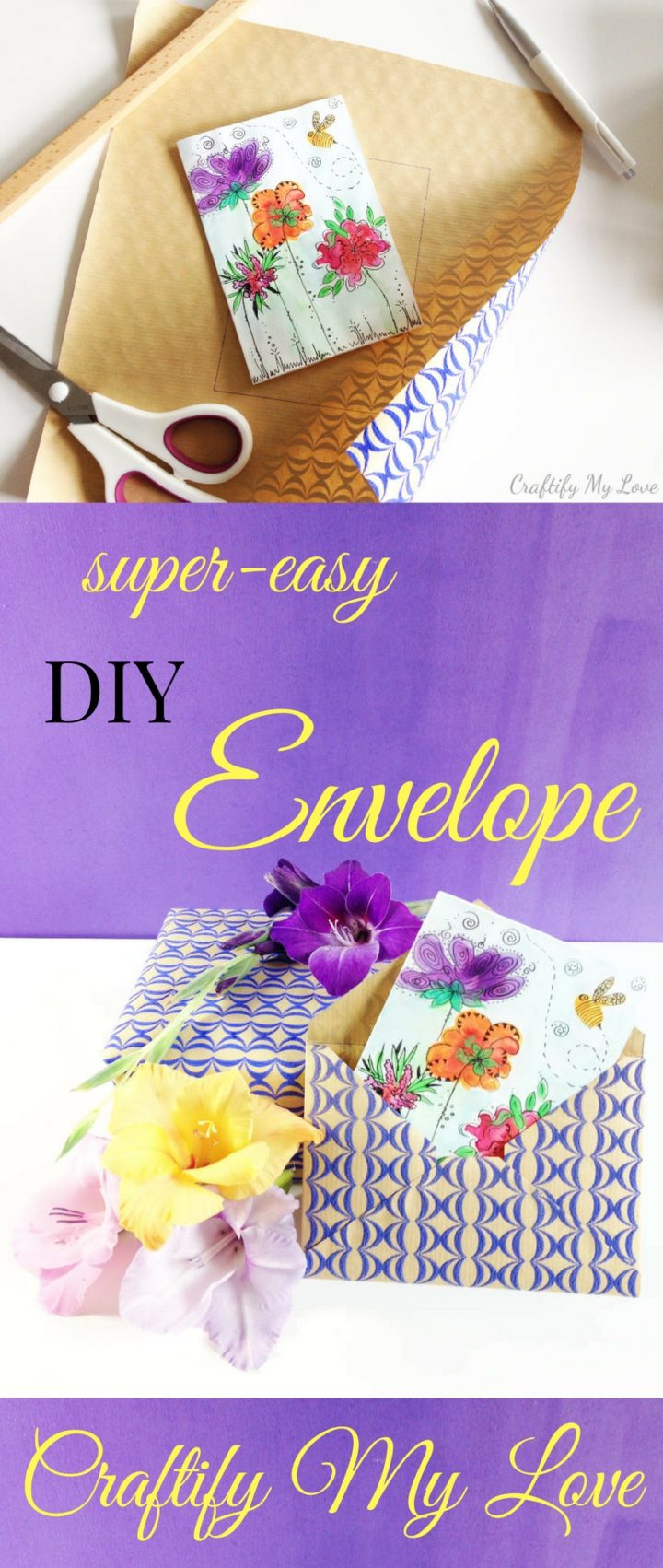 How to Make a Super-Easy DIY Envelope | Craftify My Love