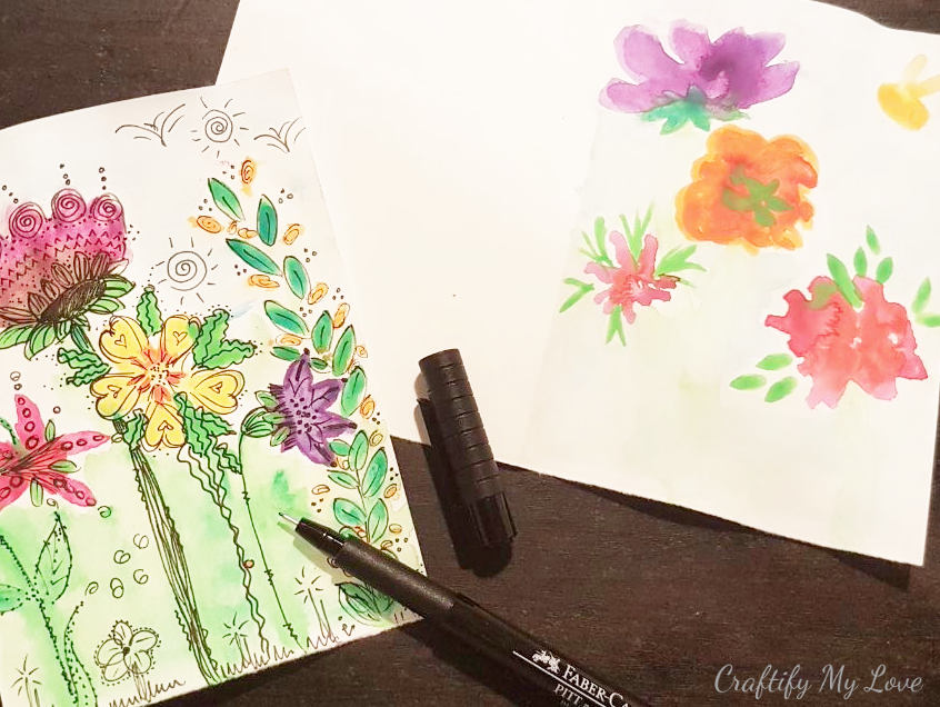 diy watercolor cards sporting flowers