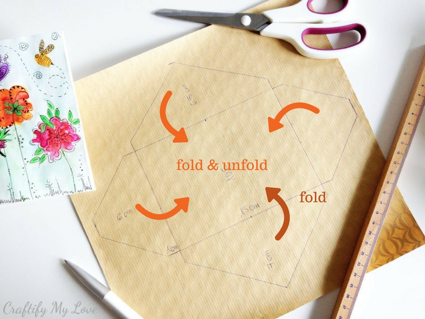 fold and unfold flaps of diy envelope