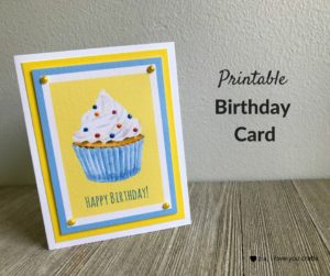 Free Printable Cupcake Birthday Card