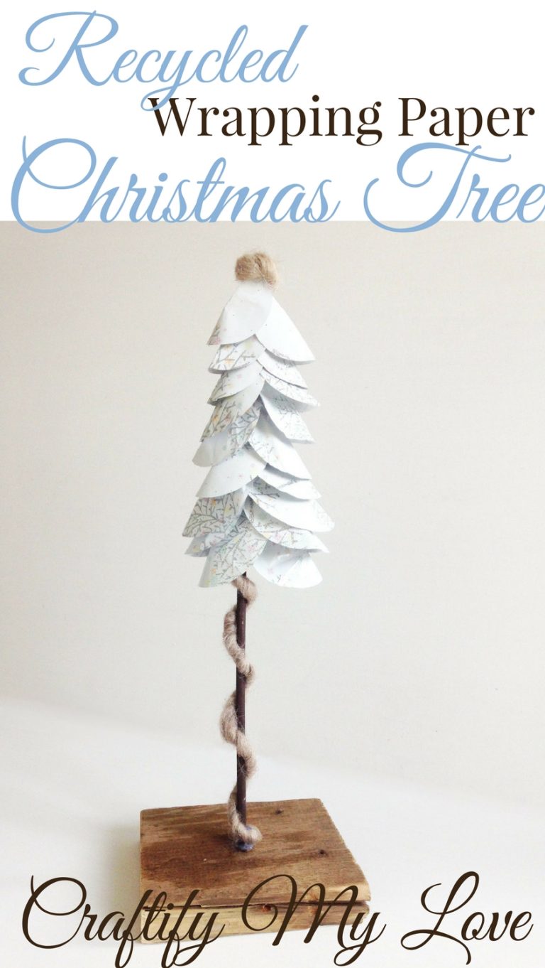 Recycled Wrapping Paper Christmas Tree | Craftify My Love
