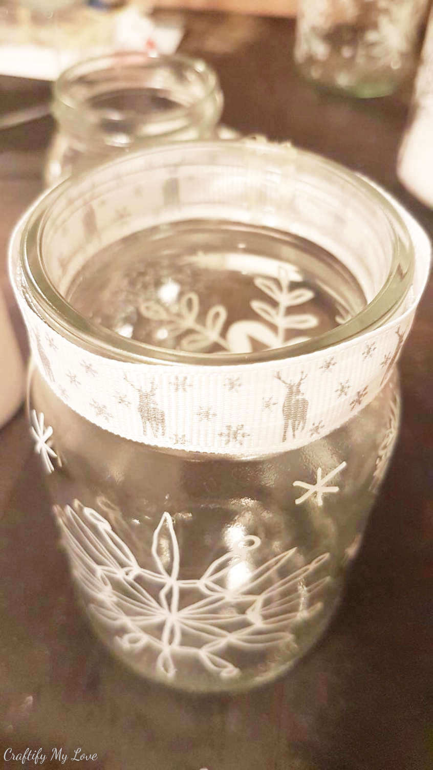 Winter Snowflake Craft: DIY Votive Holders From Up-cycled Oui Jars 