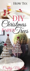 Video Tutorial for a DIY Paper Christmas Trees Projekt from old books. Click for simple instructions. | #diychristmasdecoration #papercrafts #upcycledchristmastree #christmasdecor #upcycling #upcycledvintagebooks