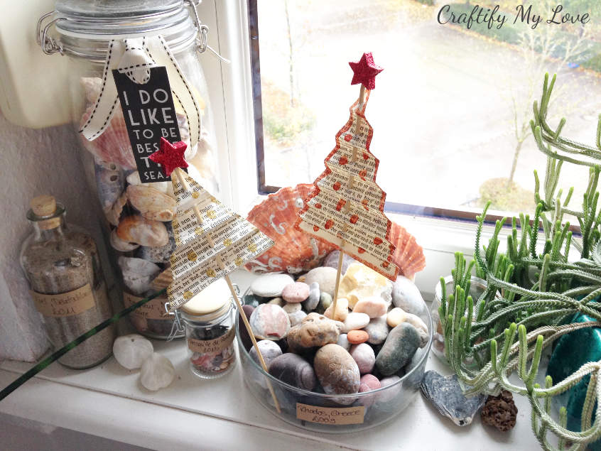 letting your decorated paper christmas trees dry