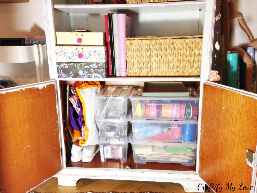 cupboard reorganisation using IKEA SAMLA for more efficiency in your craft supplies storage