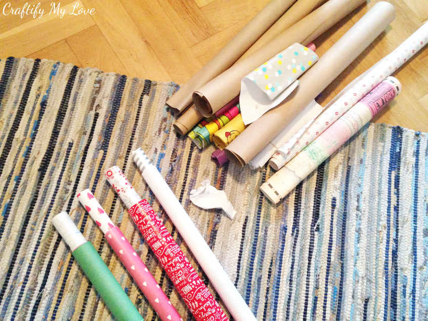 purging craft supplies. Organization hack for wrapping paper