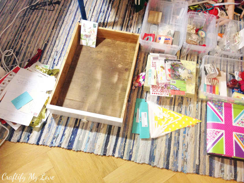 reorganising that junk drawer and finding new organization solutions for my craft room