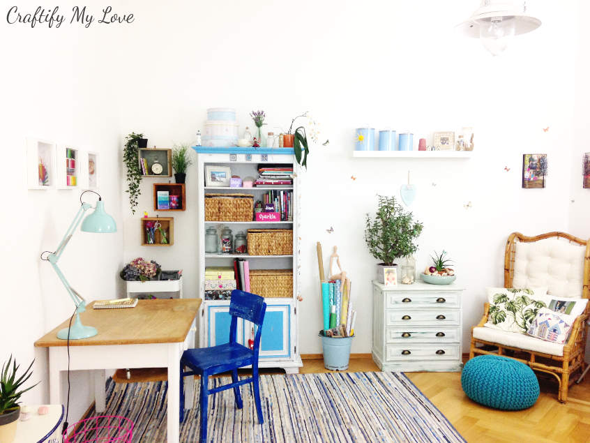 Before After Small Space Craft Room Tour Craft Room Makeover Week 4 Craftify My Love