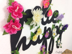 cardboard lettering recycling project for your home in spring
