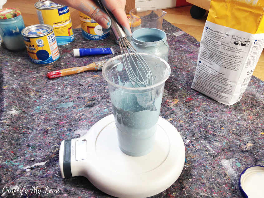 making chalk paint with plaster of paris