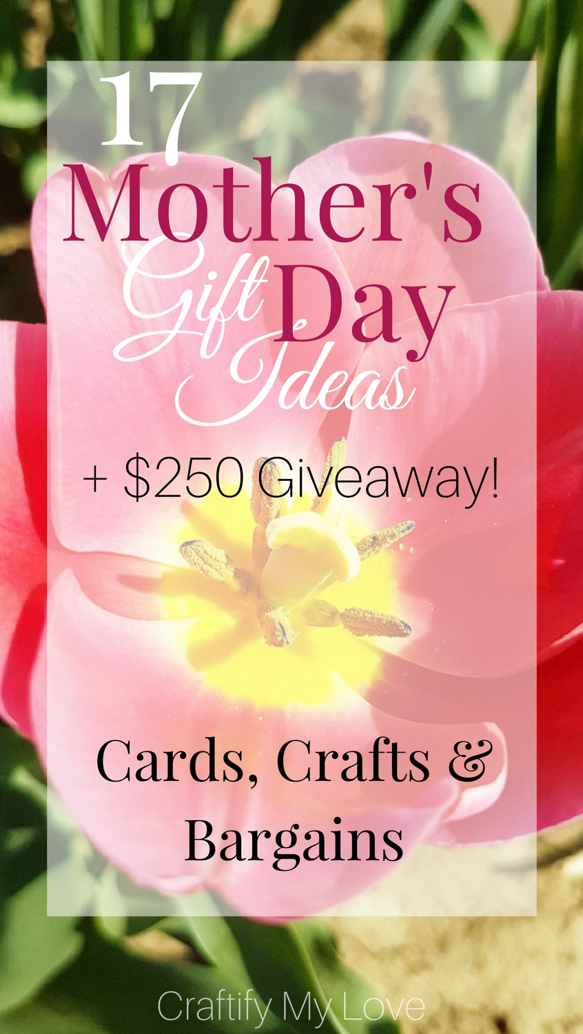 It doesn't matter if you want to DIY something for your mom or want to get her something extraordinary for a bargain. You'll find it in this epic Mother's Day Gift Guide. Also, don't miss out on a chance to win $ 250 in this Mother's Day Giveaway | #giveaway #mothersday #giftguide #diy #cardmaking #crafts #shoppingideas