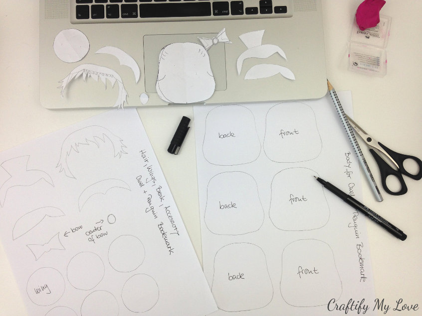download free printable template for penguin and owl mix and match craft and cut into individual parts