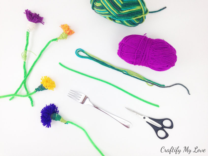 How to make a deals flower out of yarn