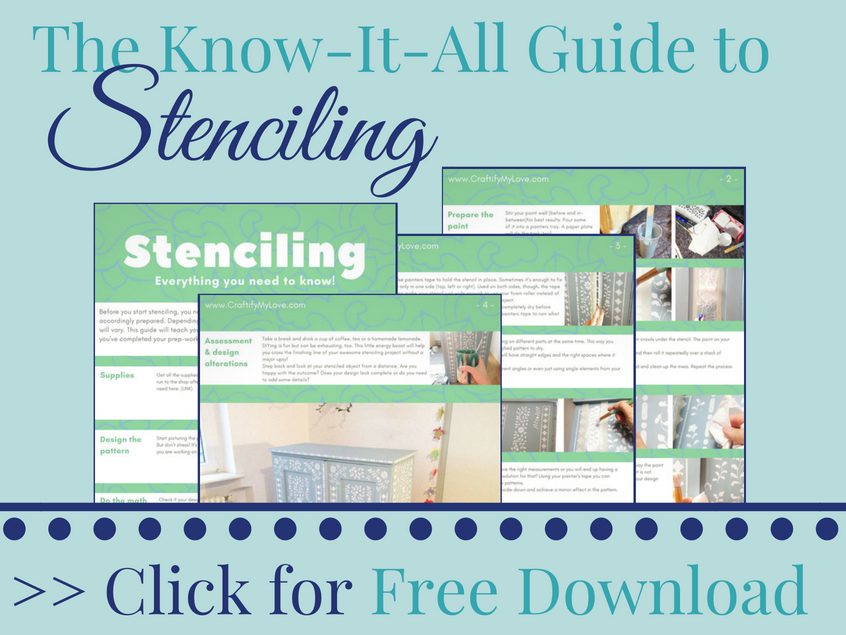 Free Download! The Everything-You-Need-To-Know Guide in order to not mess up your next stenciling project. 