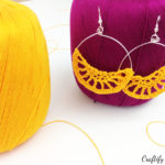 Stunning orange crocheted earrings that are actually super simple and quick to make