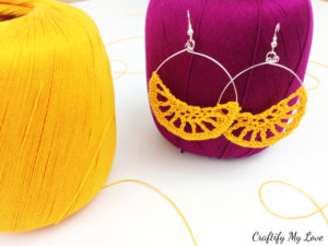 Stunning orange crocheted earrings that are actually super simple and quick to make