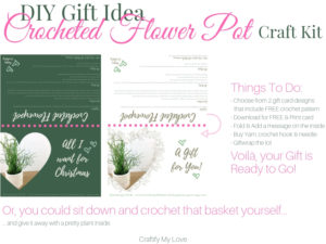 Free Printable Gift Cards including Free Crochet Pattern for a basket