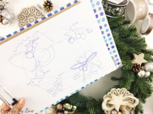 DIY tip: make a quick sketch of your design arrangement before putting the wreath together