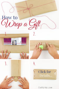 Need to wrap a gift but don't know how? I've put together a very detailed step-by-step instructions for you. Click to learn how to wrap a present like a boss. #craftifymylove #giftwrapping #howtowrapagift #howtodecorateapresent #giftwrappingideas #inspiration