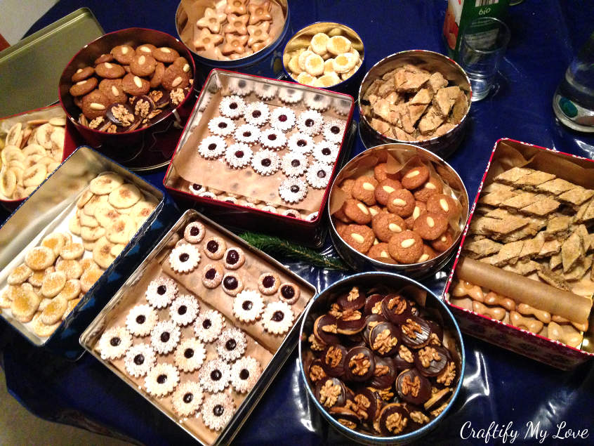 German Christmas Cookies are the best. Here is a big selection my friend and I baked in one day.