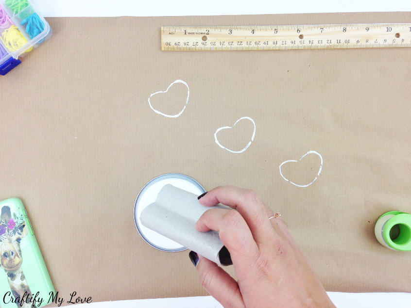 Valentine's Day Wrapping Paper DIY - It All Started With Paint