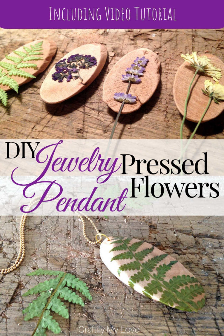 DIY Pressed Flowers Pendant using a Driftwood Base Craftify My Love