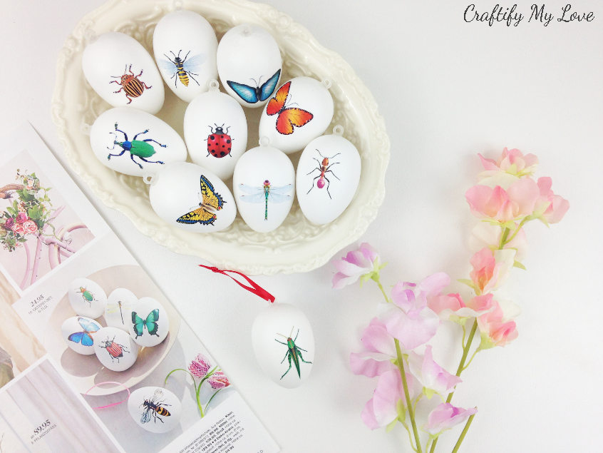 Beautiful frugal Easter craft to save money on your spring home decor on a budget