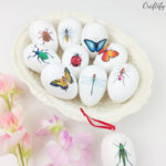 Learn how to make DIY insect decoupage Easter eggs with this easy to follow video tutorial