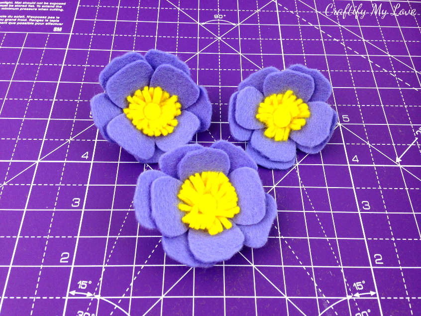 3 realistic felt flower anemone: Beautiful DIY felt craft step-by-step instructions video tutorial