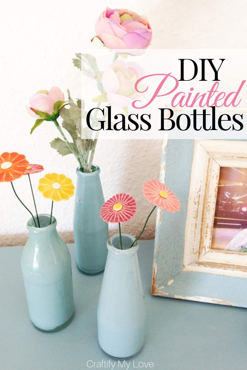 DIY Upcycled Painted Glass Bottles + $410 Mother's Day Giveaway ...