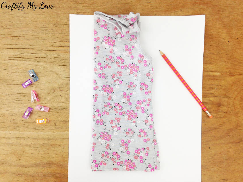 how to diy create make your own pattern from an undershirt for little girls summer dress