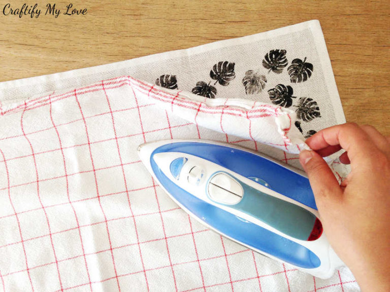 DIY Handstamped Tea Towel Craftify My Love