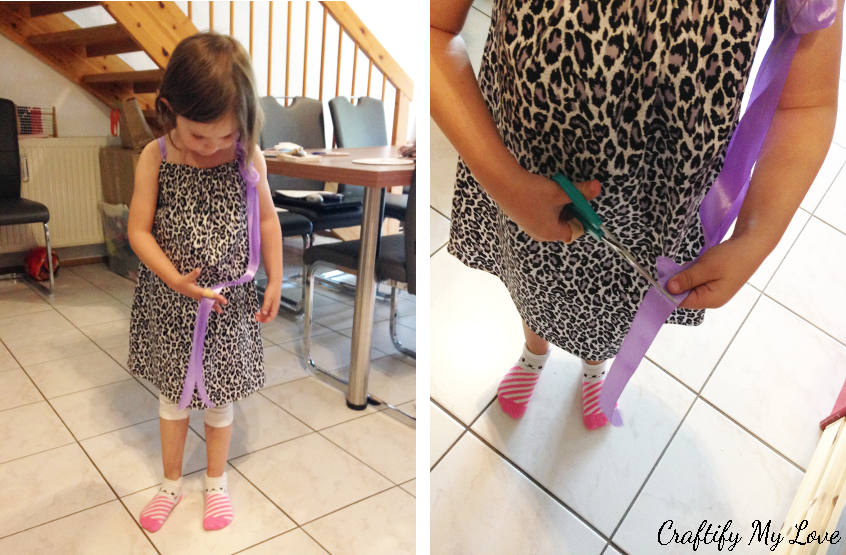 sewing with kids: deciding on length of dress straps