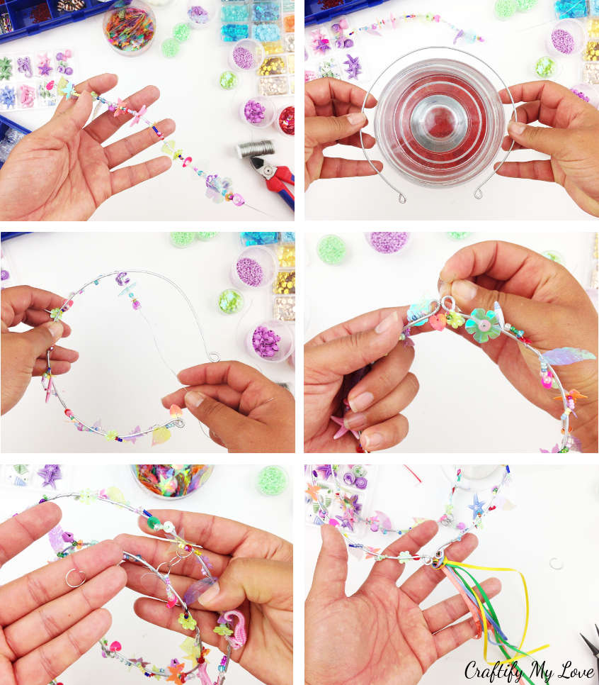 Beaded Suncatcher Mobile DIY | Craftify My Love