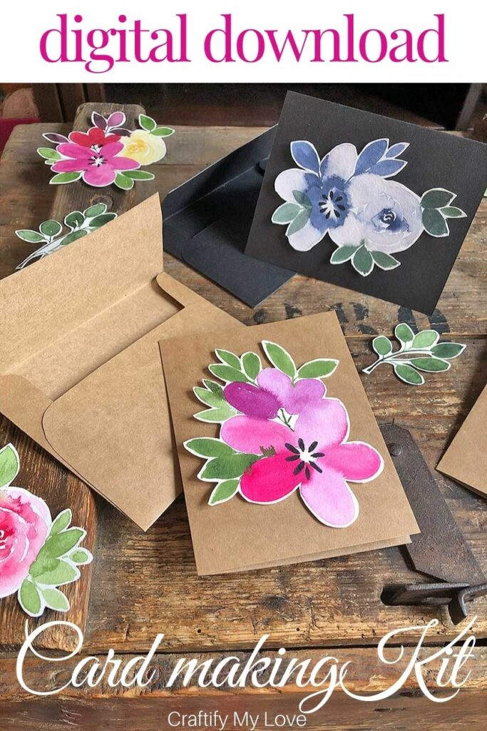 Card Making with Floral Watercolor Cutouts | Craftify My Love